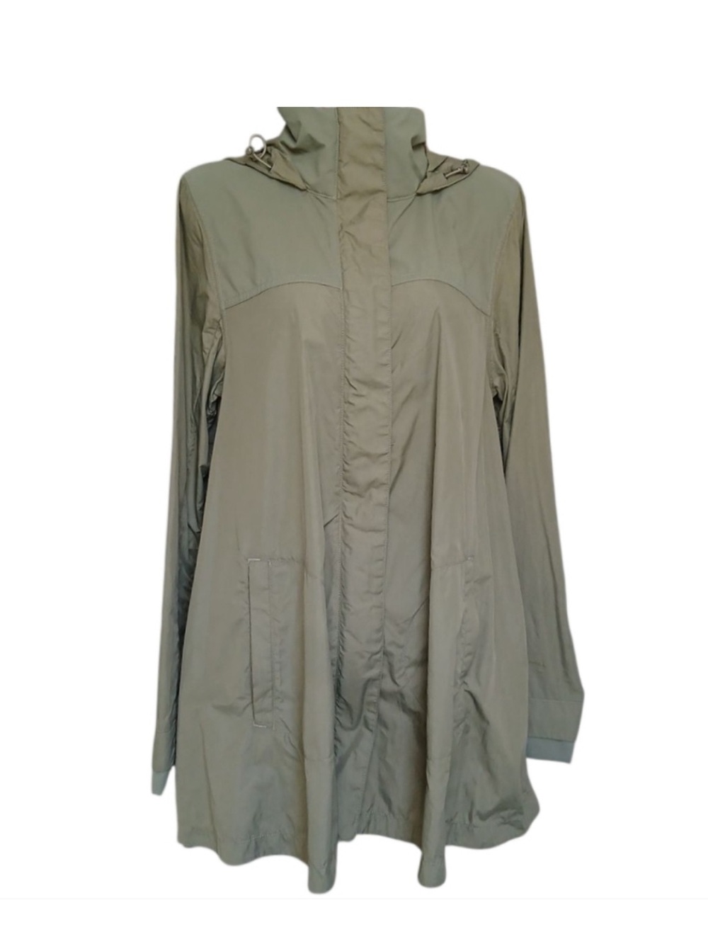 The North Face A-Line Hooded Rain Shell - Olive Green